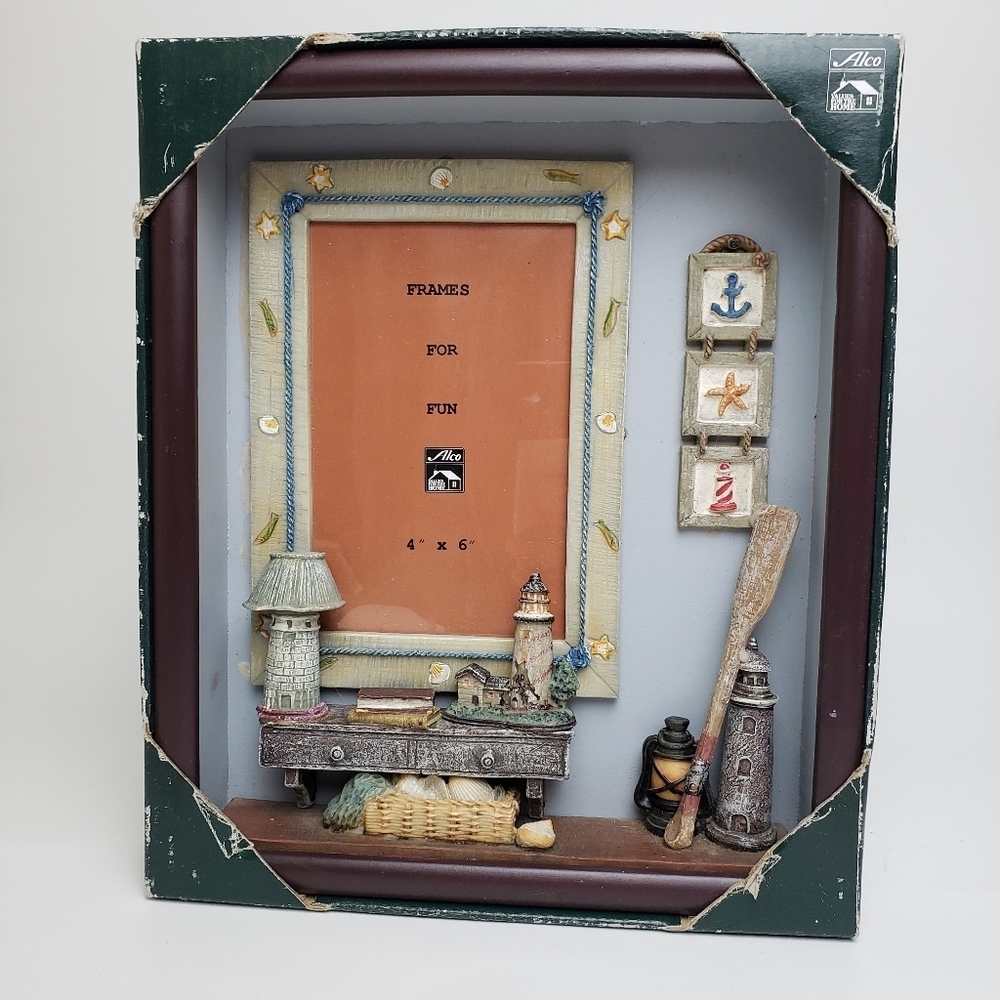 Vintage nautical picture frame shadow box - Picture 4 of 8